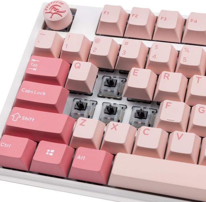 Actual product image Ducky One 3 Gossamer Pink Gaming Keyboard - MX-Black Clear Top (US) (US, Cable)