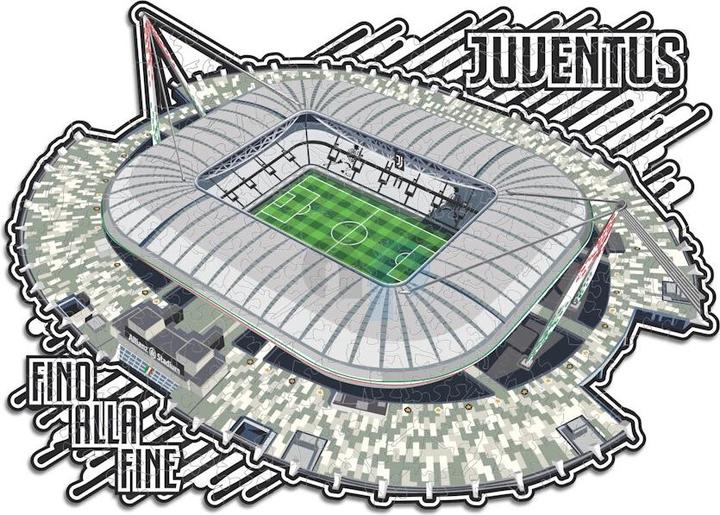 Actual product image Iconic Juventus FC - Allianz Stadium - Wooden Puzzle Size S (150 pieces) (150 pieces)