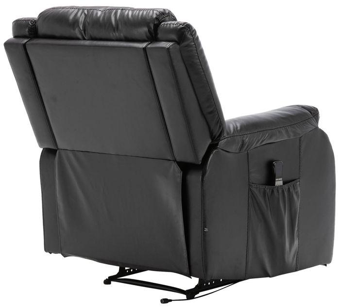 Actual product image Swisshandel24 Sessel Kerpen mit Massagefunktion Echtleder, schwarz