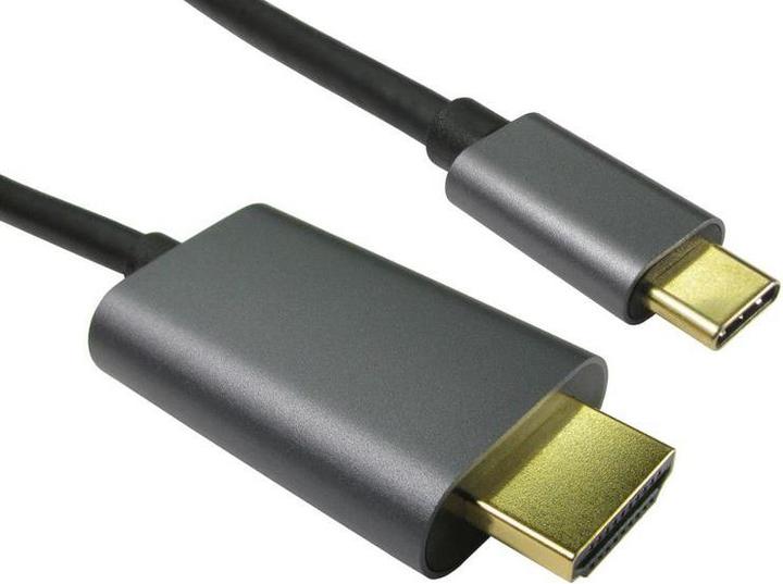 Produktbild RS PRO USB-Kabel, USB C / HDMI, 1m Schwarz (1 m)