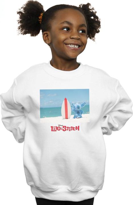 Actual product image Disney Girls Lilo And Stitch Surf Beach Sweatshirt (128)
