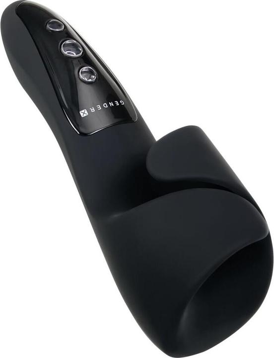 Actual product image Gender X Evolved Novelties - - The Embrace - Silicone 10 Vibrating and Tapping Speeds Masturbator -