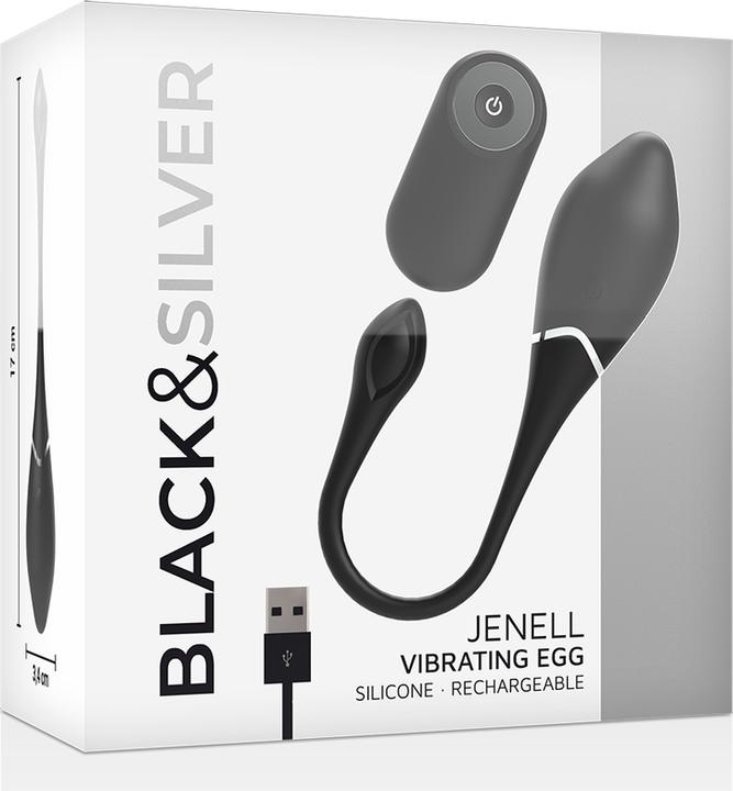Actual product image Black&Silver Jenell Rechargeable Vibrating Egg