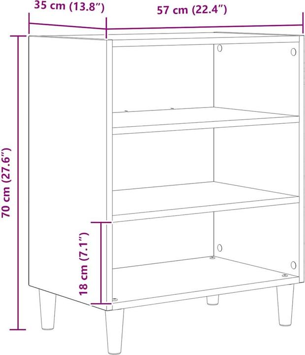 Image du produit vidaXL Sideboard (57 x 35 x 70 cm)