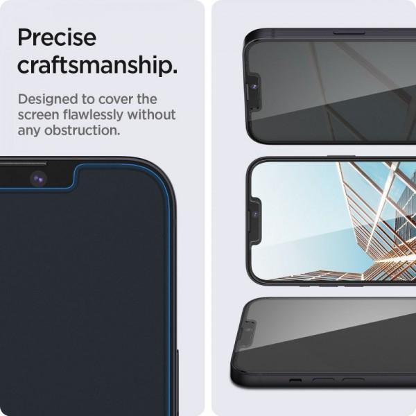 Actual product image Spigen Tempered Glass.Tr Slim Iphone 13 Pro Max / 14 Plus Privacy (1 pcs., Apple iPhone 13 Pro Max)