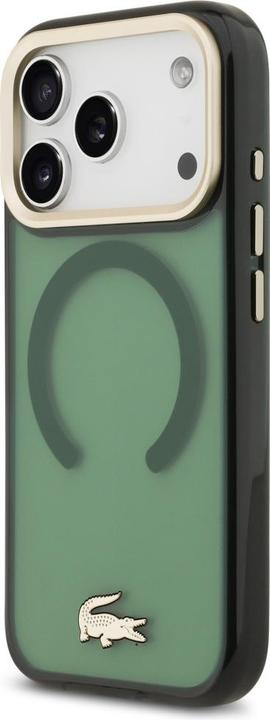 Immagine prodotto Lacoste Shockproof Transparent Frosted Gold Logo MagSafe case for iPhone 17 Pro sinople (Apple iPhone 17 Pro)