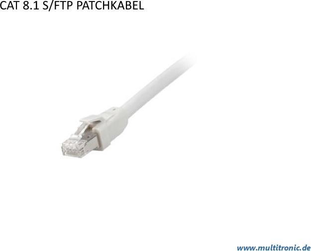 Produktbild equip RJ-45 - RJ-45, M/M S/FTP, 24AWG PoE++, LSZH (S/FTP, CAT8.1, 0.50 m)