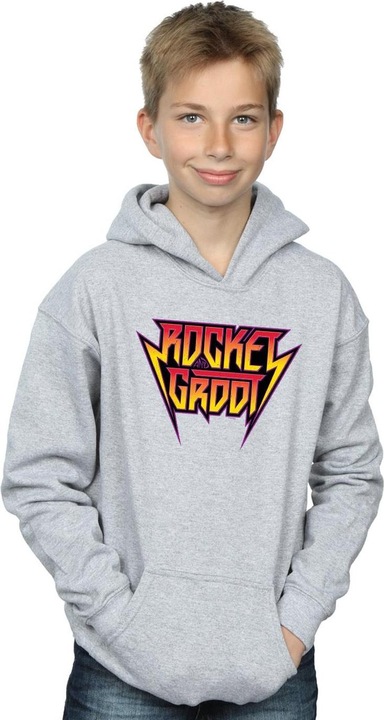 Produktbild Guardians Of The Galaxy Vol. 2 Rocket And Groot Metal Logo Kapuzenpullover Jungen (152, 158)