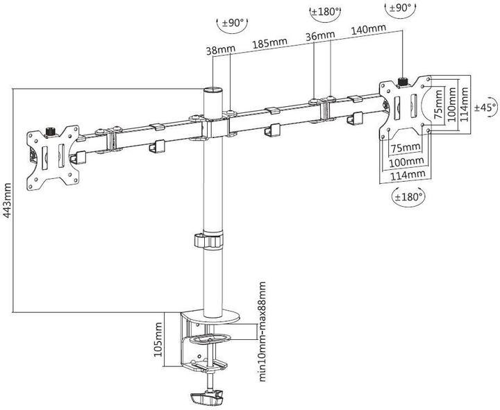 Actual product image Mozi Dual Display Desk Stand (Table)