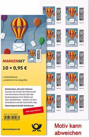 Deutsche Post Porto ab 2025: 0,95 € Briefmarken "Blumenbrief" selbstklebend, 10 St. (10 pcs.)