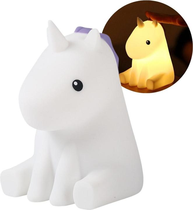 Hermex LED-Einhorn-Nachtlicht Schlaflicht Tischleuchte Kinder-Nachttischlampe