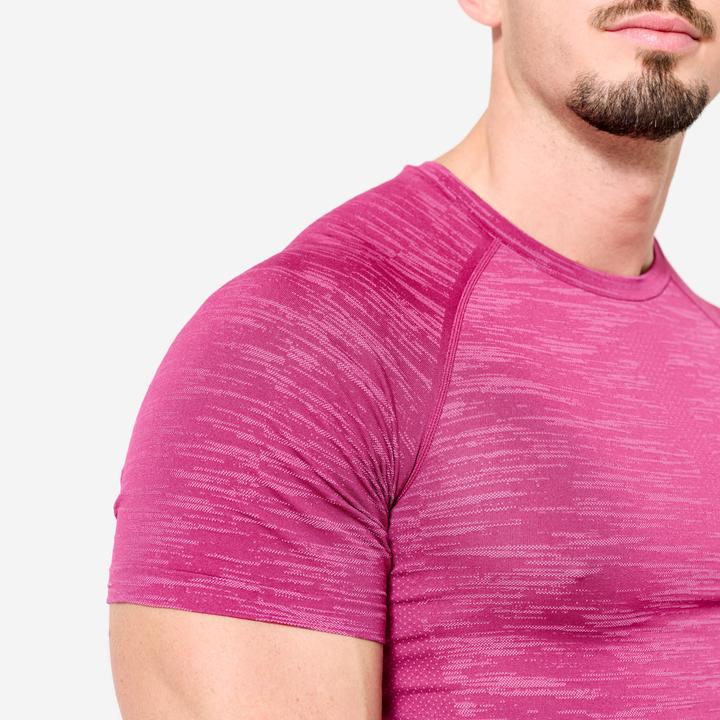 Produktbild Domyos Kompressionsshirt Herren atmungsaktiv Rundhals - lila (XL)