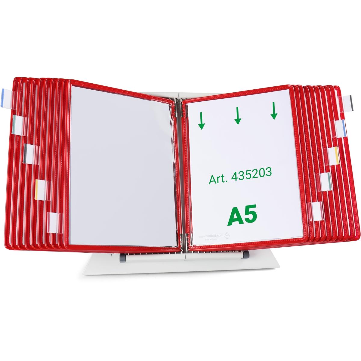 Tarifold, Informationsschild, Sichttafelsystem 435203 DIN A5 rot mit 20 St. Sichttafeln