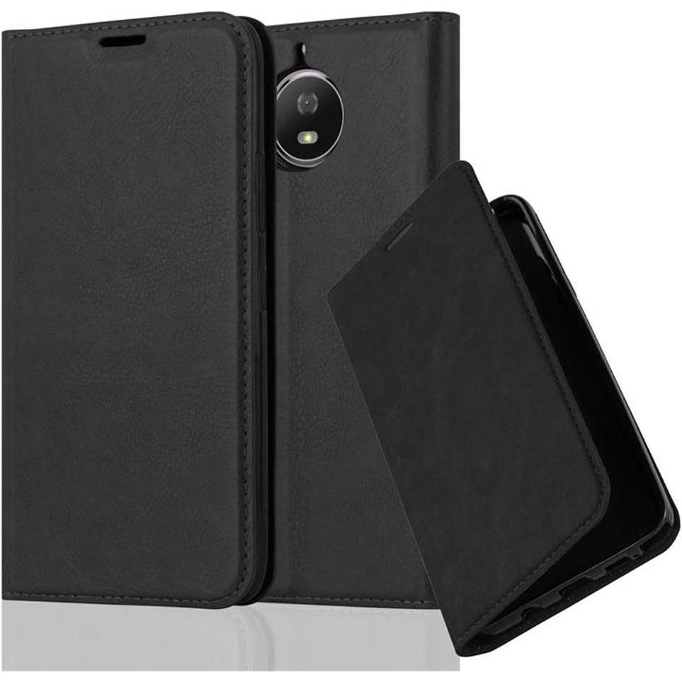 Cadorabo Book Invisible Magnet Cover (Motorola Moto G5S), Smartphone Hülle, Schwarz