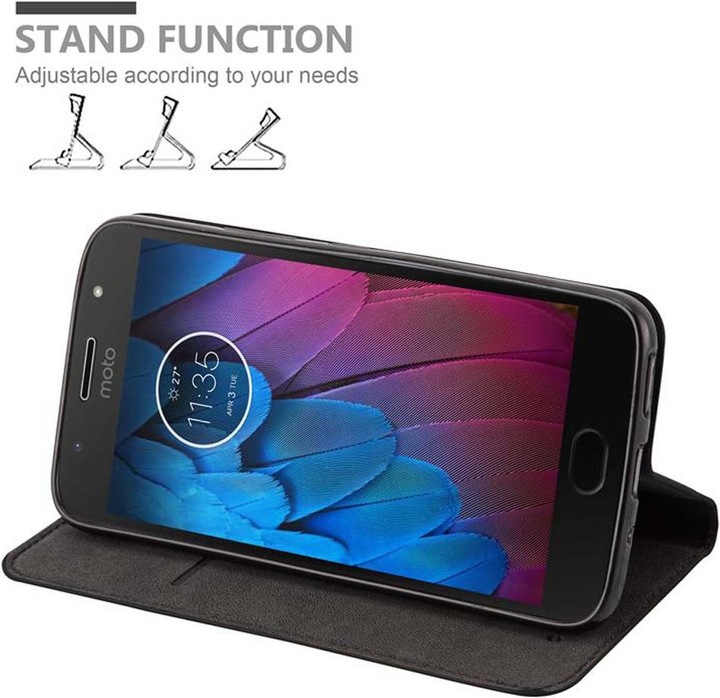 Actual product image Cadorabo Book Invisible Magnet Cover (Motorola Moto G5S)