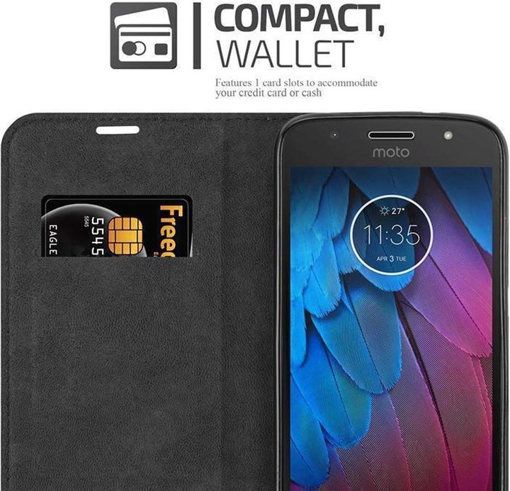 Actual product image Cadorabo Book Invisible Magnet Cover (Motorola Moto G5S)