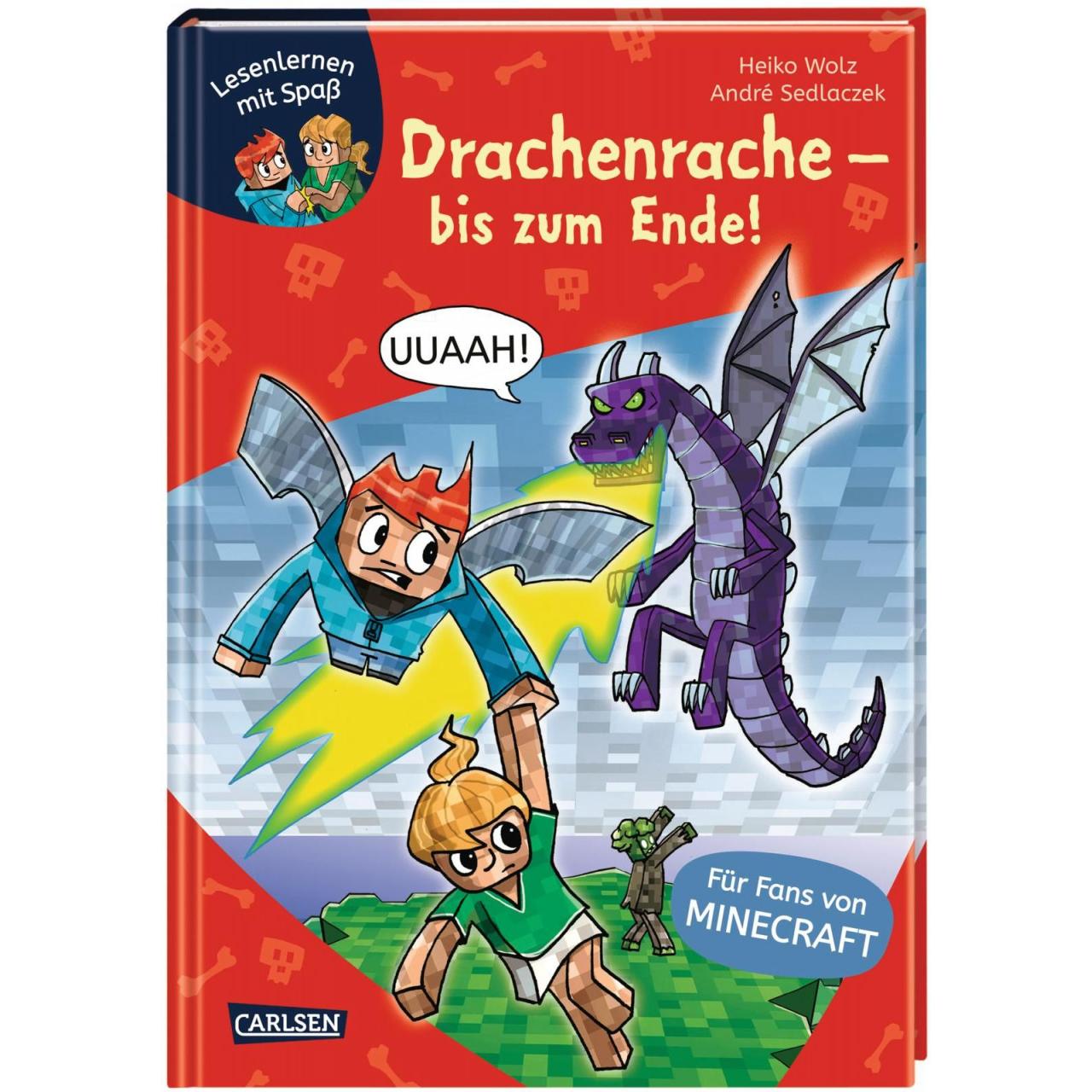 Lesenlernen mit Spass - Minecraft Band 3: Drachenrache - bis zum Ende!, Kinderbücher von Heiko Wolz, André Sedlaczek