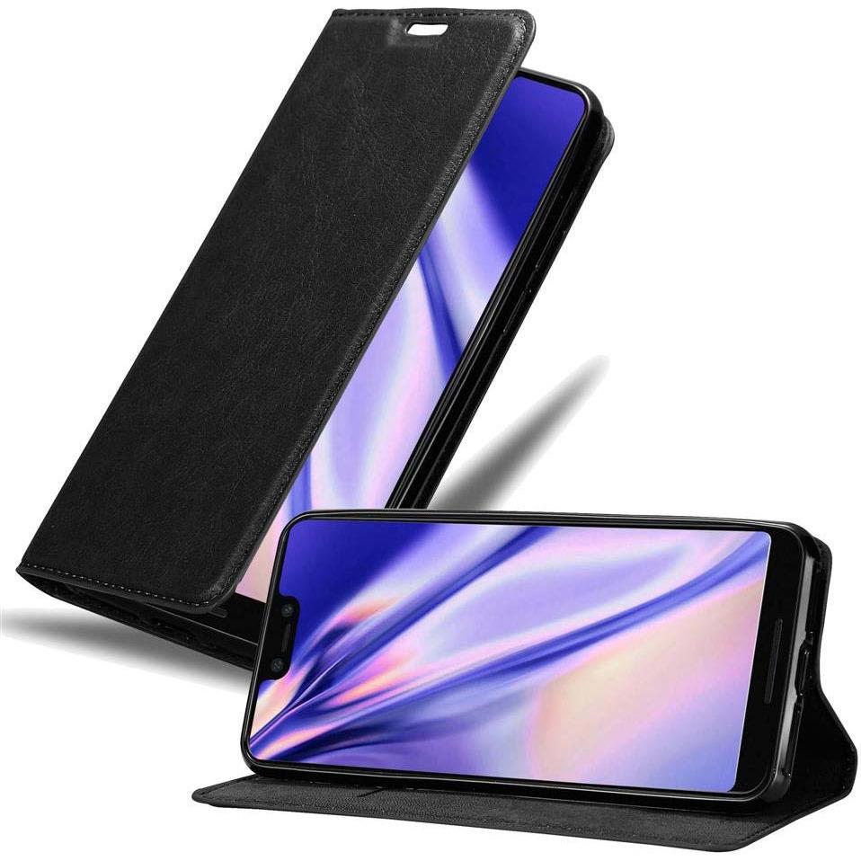 Cadorabo Book Invisible Magnet Cover (Google Pixel 3 XL), Smartphone Hülle, Schwarz