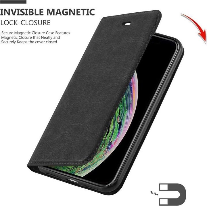 Actual product image Cadorabo Book Invisible Magnet Cover (Apple iPhone XS Max)
