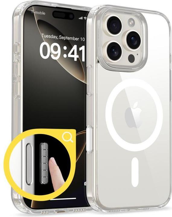 Immagine prodotto Tech-Protect Custodia Flexair Hybrid CC Magsafe per iPhone 16 Pro - trasparente (Apple iPhone 16 Pro)