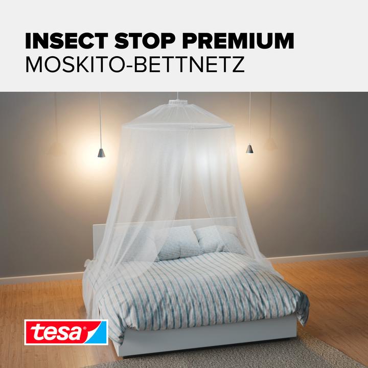 Produktbild tesa Insektenschutz COMFORT, Moskitonetz für Doppelbetten (125 x 250 cm)