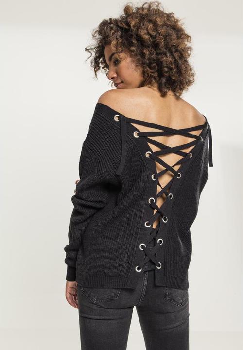Produktbild Urban Classics Ladies Back Lace Up Sweater (3XL)