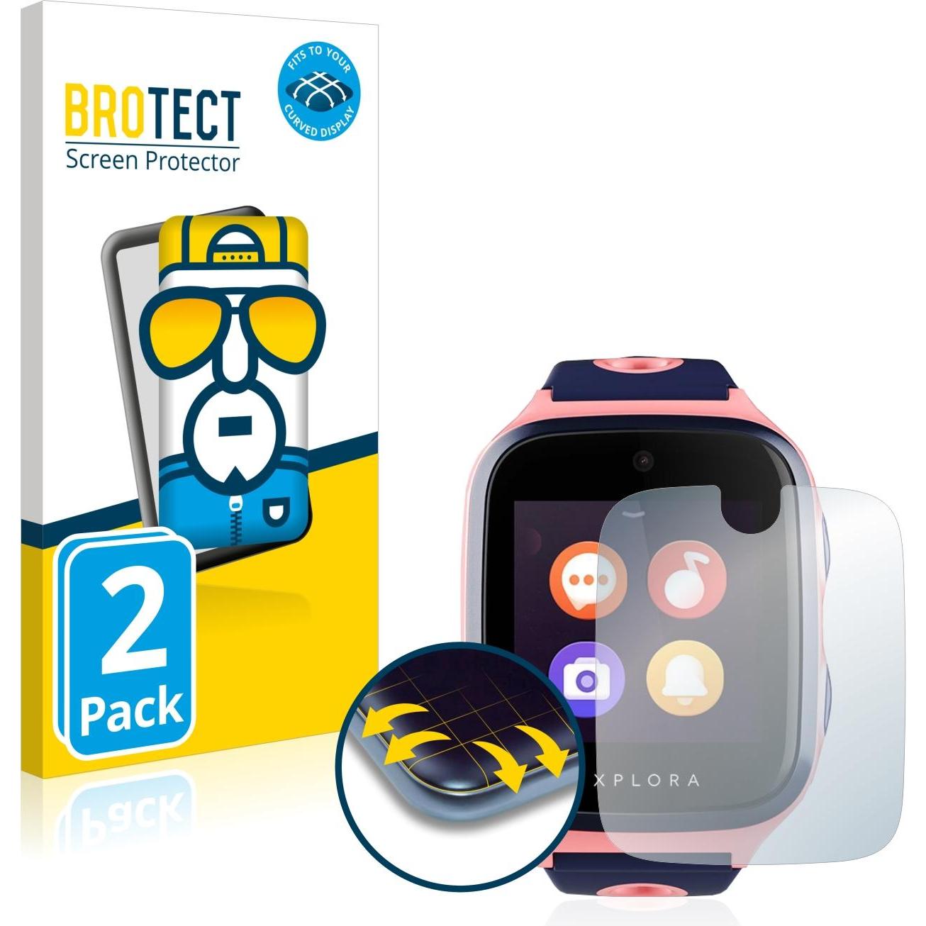 BROTECT Full-Cover Displayschutz, Smartwatch Schutzfolie, Transparent
