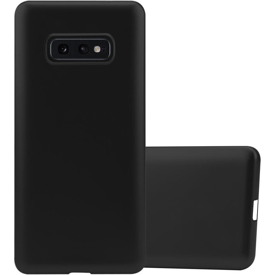 Cadorabo TPU Matt Metallic Cover (Samsung Galaxy S10e), Smartphone Hülle, Schwarz