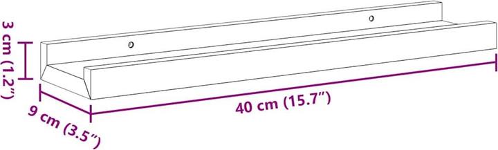 Immagine prodotto vidaXL Wandregal (40 x 9 x 3 cm)