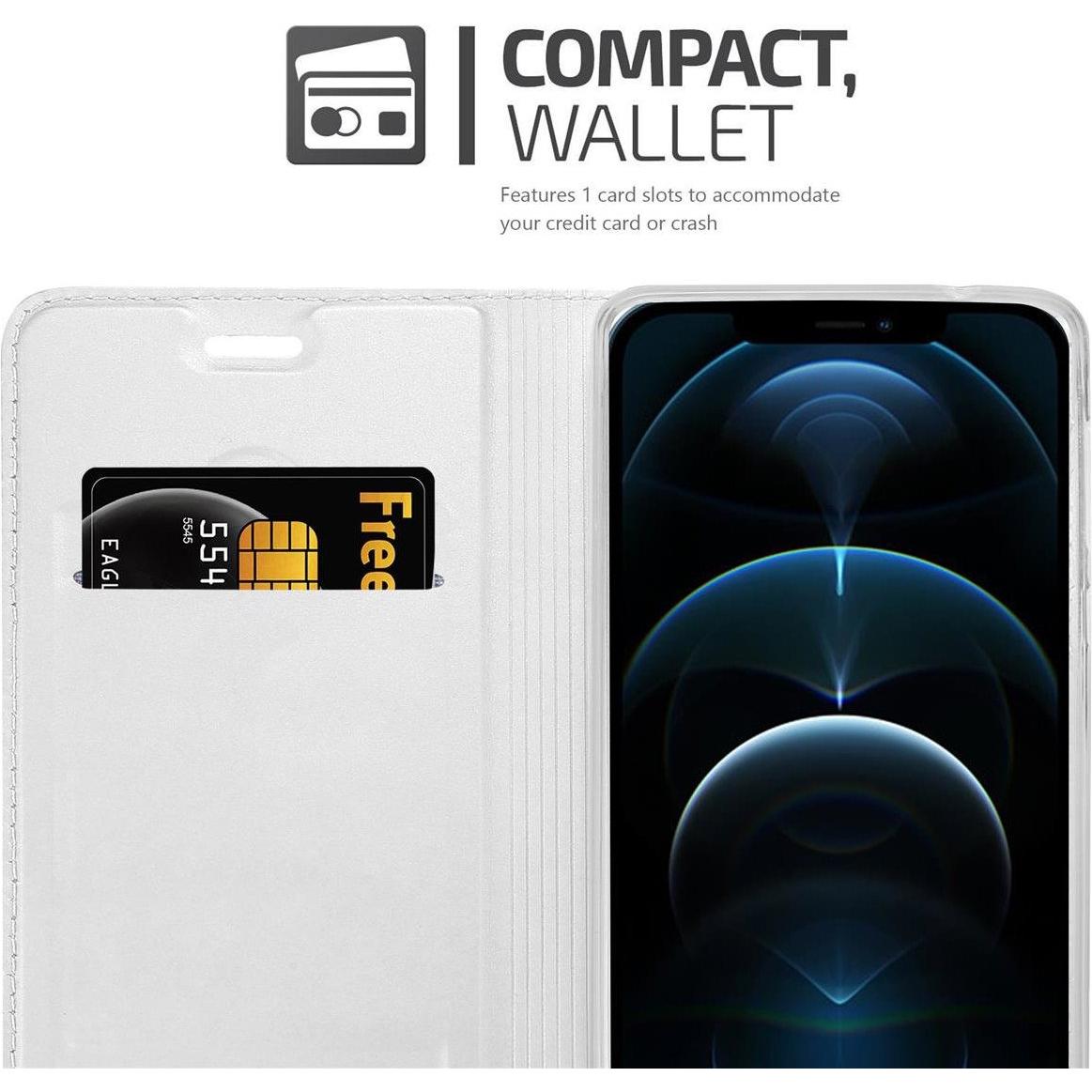 Thumbnail - Cadorabo Book Classy Style Cover (Apple iPhone 12 Pro Max), Smartphone Hülle, Silber