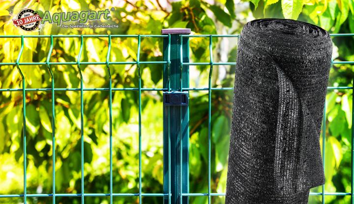 Actual product image Aquagart 8m Schattiernetz Zaunblende Tennisblende Windschutznetz Sichtschutzzaun 90g 2m b (800 cm)