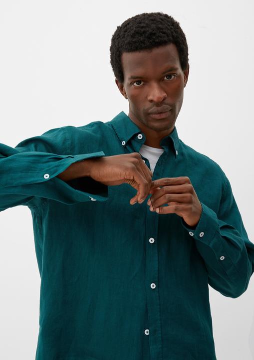 Immagine prodotto s.Oliver Hemd Leinenhemd mit Button-Down-Kragen (XXL)