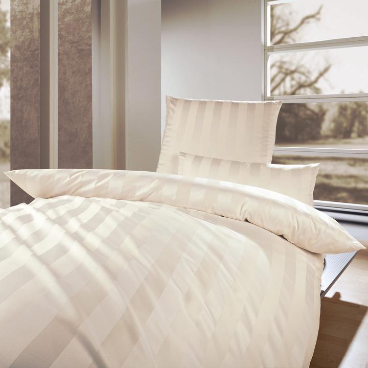 Image du produit Curt Bauer Parure de lit damassée Como beige (Housse de couette, 155x200 cm (80x80 cm))