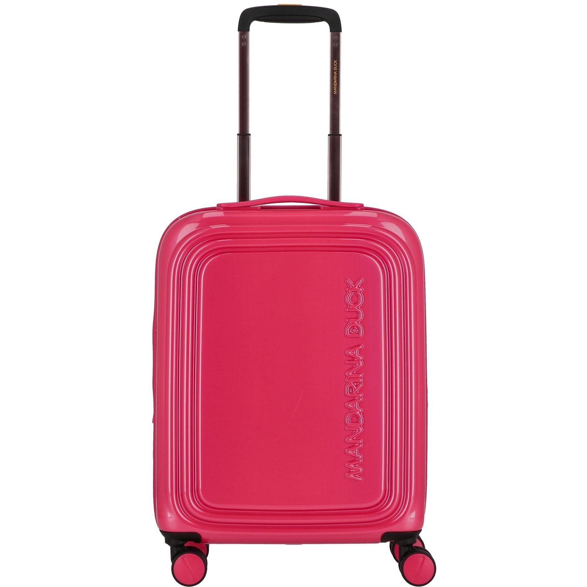 Mandarina Duck, Koffer, Logoduck + Metal 4 Rollen Trolley 55 cm mit Dehnfalte, Rosa, (40 l, Handgepäck (bis 50l))