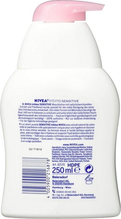 Actual product image NIVEA Intimo (250 ml, Intimate washing lotion)