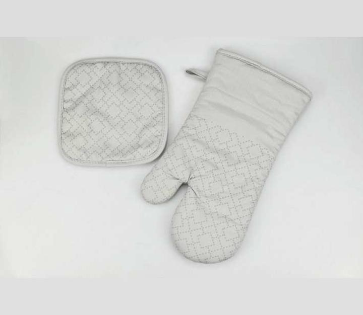 Actual product image Michelino Oven Glove and Oven Cloth (Cotton with silicone applications)