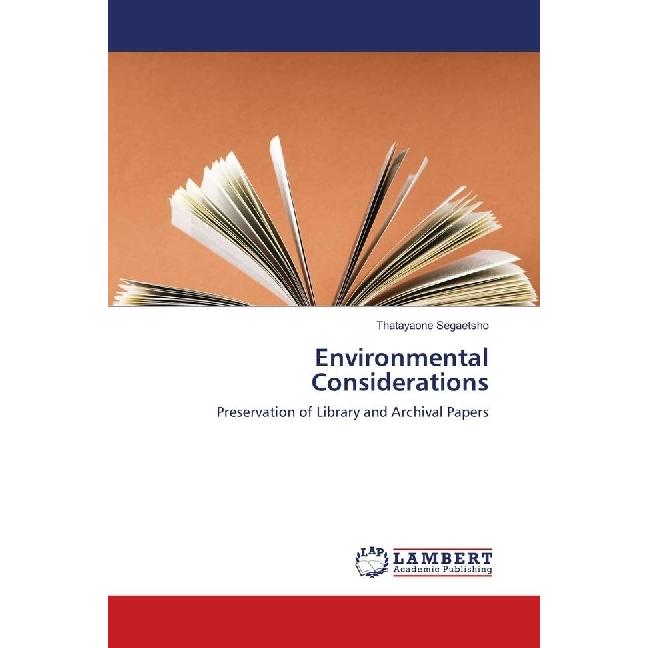 Environmental Considerations, Fachbücher von Thatayaone Segaetsho