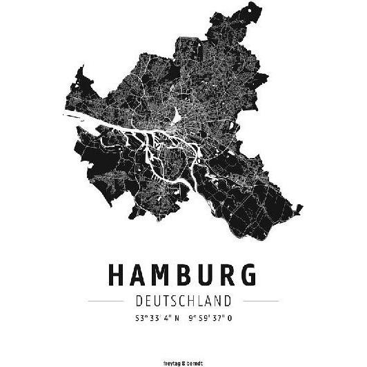 freytag&b.Hamburg, Designposter, Hochgl, Landkarte