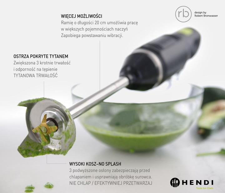 Actual product image Hendi Hand blender design by Bronwasser with 6 speeds