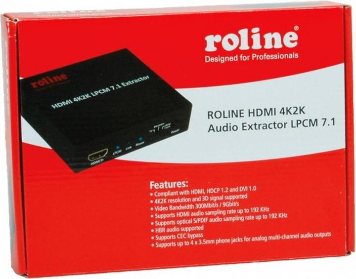Produktbild Roline HDMI 4K2K Audio Extraktor LPCM 7.1