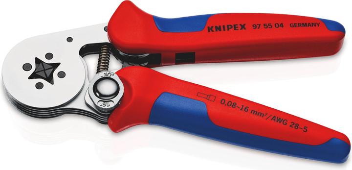 Productafbeelding Knipex Zelfinstellende krimptang voor adereindhulzen met zijaansluiting 97 55 04 (175 mm)