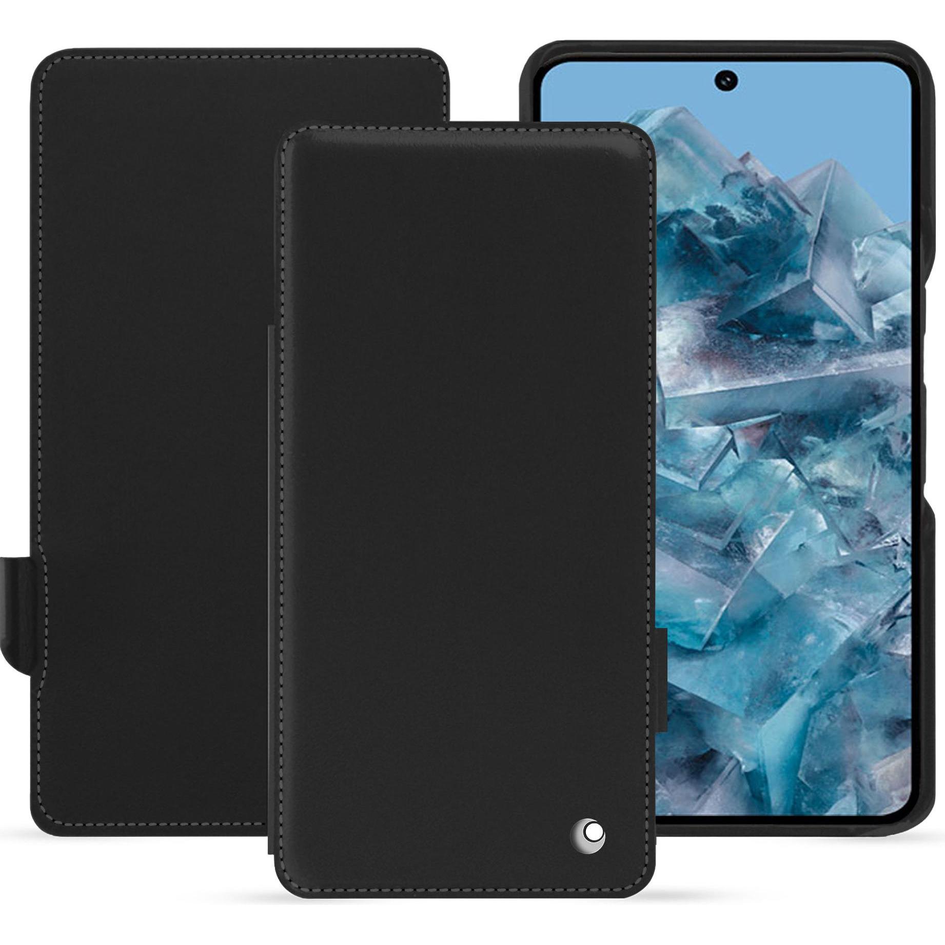 Noreve Lederschutzhülle horizontal (Google Pixel 8 Pro), Smartphone Hülle, Schwarz