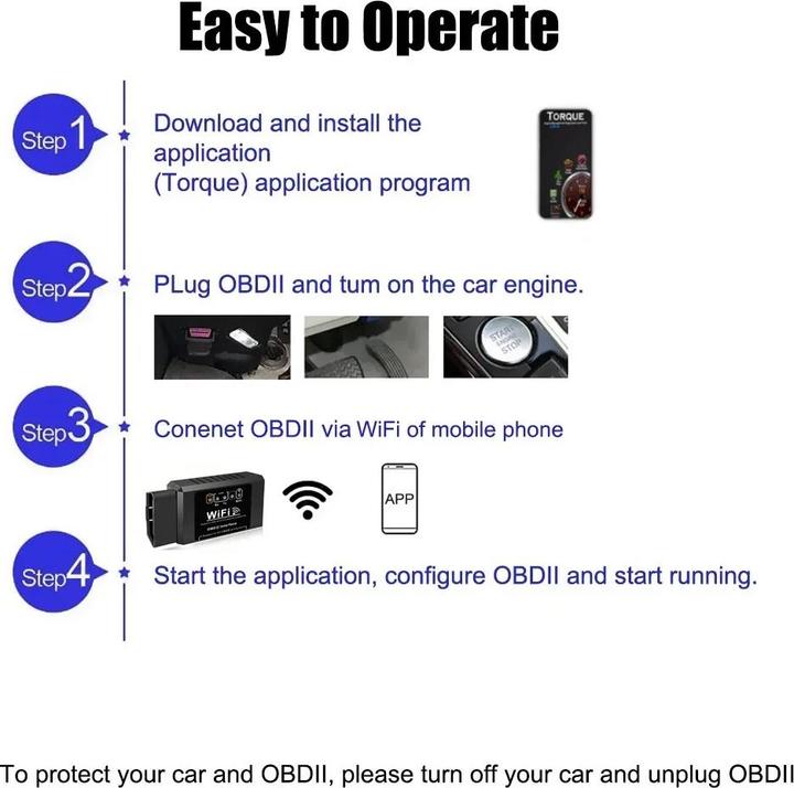 Produktbild Nikko Wifi ELM327 OBD2 V1.5 Auto Diagnose Code Scanner, Android/IOS/PC