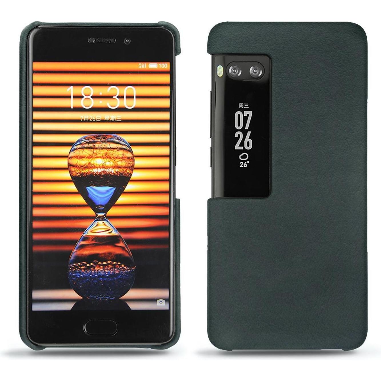 Noreve Cover in pelle (Meizu Pro 7 Plus), Cover smartphone, Blu