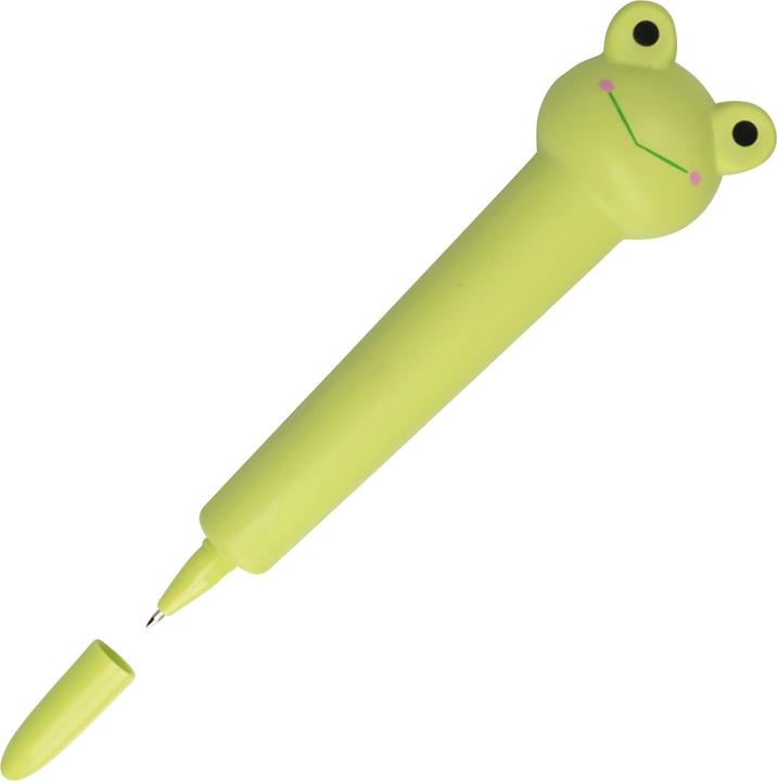 Produktbild Online Kugelschreiber Anti Stress Pen Frosch M hellgrün (3x)