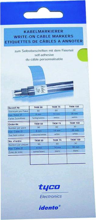Produktbild Cimco Kabelmarkierer, Selbstbeschriften, Schriftfeld 25 x 25 mm Bogen