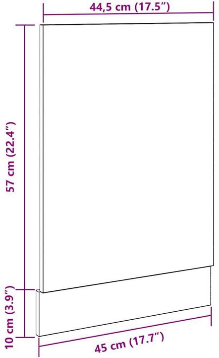 Actual product image vidaXL Geschirrspülerblende