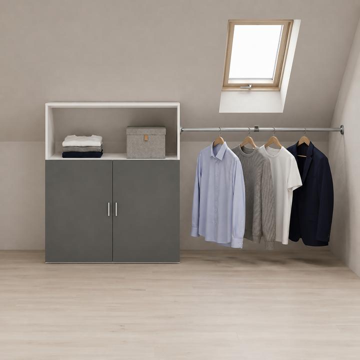 Produktbild VCM Holz Dachschrägen Kleiderschrank Dacho M (90 x 50 x 100 cm)