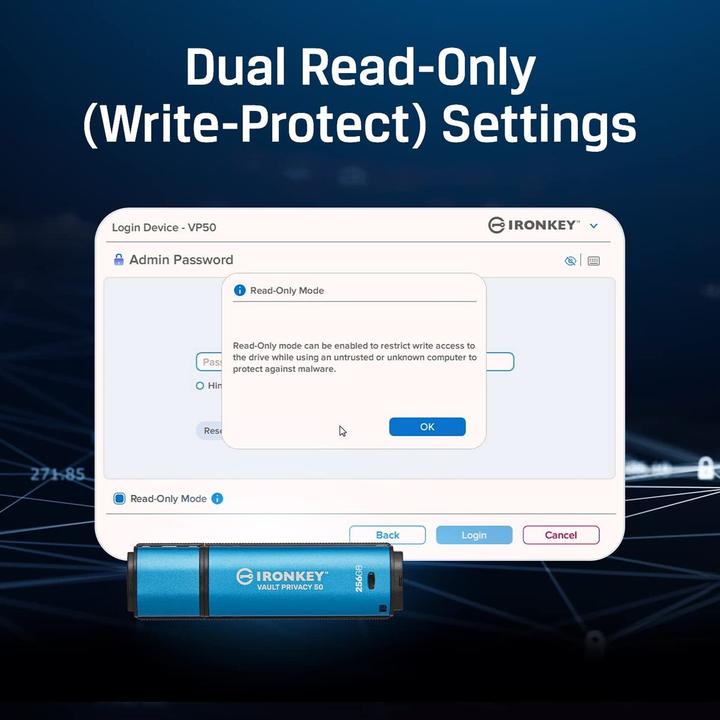 Productafbeelding Kingston IronKey Vault Privacy 50 (64 GB, USB-A)