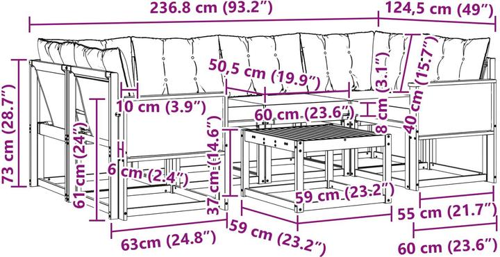 Produktbild vidaXL Outdoor-Sofagarnitur